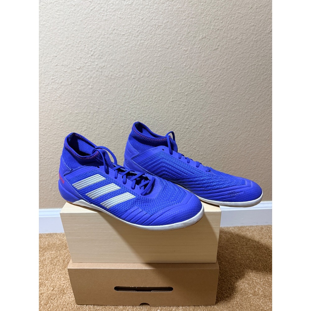 Adidas Predator 19.3 IN Indoor Soccer Shoes Blue Silver Mens G25806